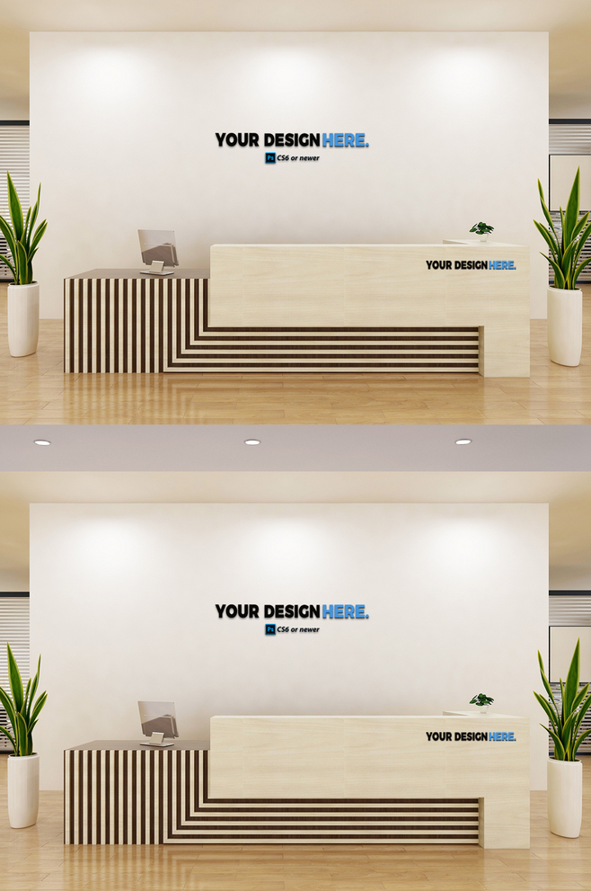 企業前臺背景墻LOGO樣機設計與制作指南